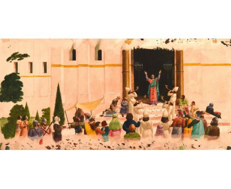 Possibly from In The Beginning Old Testament / New Testament for BBC TV & Books. Paul Birkbeck 1939-2019. 30 x 61 cm, not sig