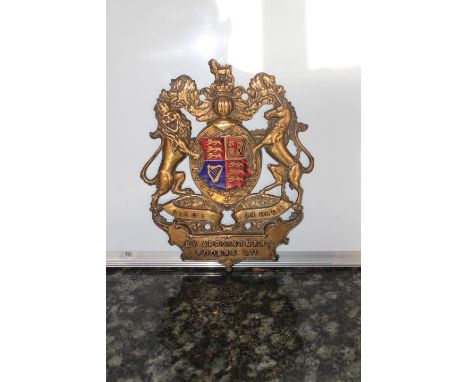By appointment plaque Fodens Ltd British truck and bus manufacturing company brass and enamel