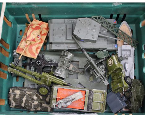 One box of assorted diecast vehicles, to include Corgi and Dinky examples together with a Star yacht.
