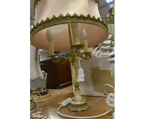 marble and gilt 3 lamp table lamp