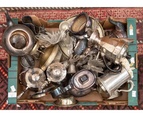 Collection of silver plated items including bowls, tea and coffee sets, dishes, trinket boxes 