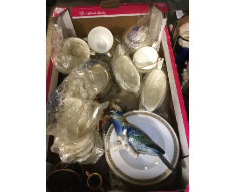 A Royal Worcester 'Golden Anniversary' eight piece dinner service, including plates, side plates, saucers, cups, tureens, wit