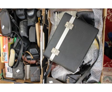 Collection of camera equipment vintage Kodaks, Brownie and accessories including cinema tape