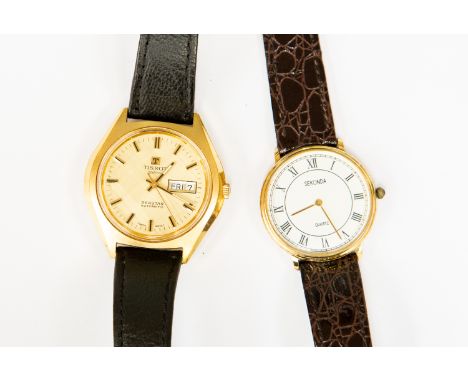 A Gentleman's Tissot wrist watch, Seastar automatic with day/date window and a quartz Sekonda wrist watch (2)