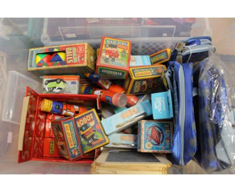 Modern Retro selection of traditional toys including Jacobs ladder, knitting doll etc