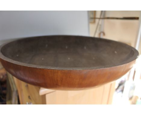 R &amp; Y Auggusti Philippines produced wooden bowl radiating wood to exterior, shagreen sections to interior