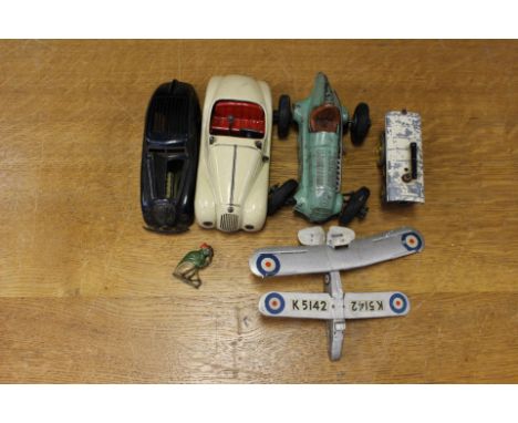 Schuco "Examico 401"; Schuco "Studio" number 1050; Schuco "Komando (no wheels) with a Lesney steam engine etc (one bag)
