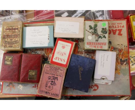 A parcel of vintage games and playing cards, to include The Scottish Express Jigsaw Puzzle, Kingdoms cards etc