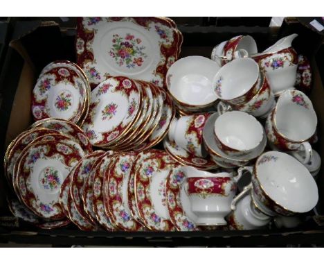 Pink and gilt bone china tea service and a comprehensive Royal Standard Lady Fair bone china tea set