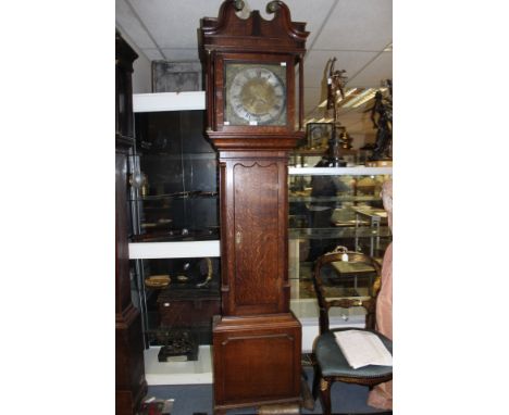 A George III oak 30 hour longcase clock, late 18th Century, by W Eubank