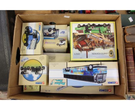 Corgi Classics vehicles, including American La France fire truck and Peter Pan Birthday Bus (1 box) (15)