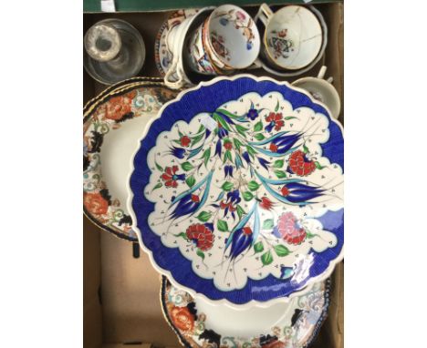 Quantity lot of ceramics to include a pair of reproduction male and female Staffordshire figures, commemorative loving cups, 