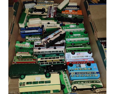 Fifty approx. modern models of vintage buses and coaches by Lledo; Corgi; etc.; unboxed 