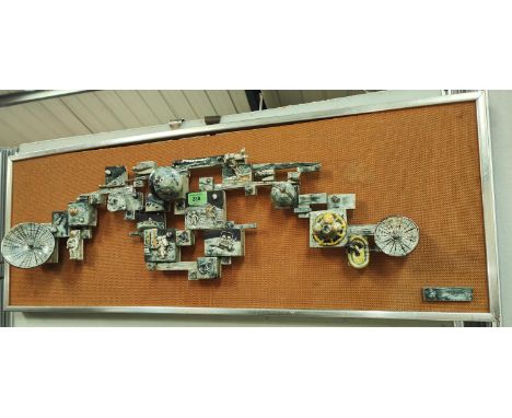 APOLLO MOON LANDING, a unique ceramic diorama depicting the story of the Apollo Moon Landing, signed Bowen Williams, c.1980, 
