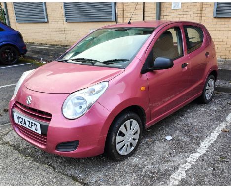 ON INSTRUCTIONS FROM SOLICITORS FOR A LOCAL ESTATE: A Suzuki Alto SZ 5 door motorcar, 966 cc petrol engine, pink coachwork, M