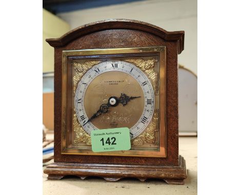 An Elliot cased mantel clock for G. Dimmer &amp; Son of Chester, gilt dial 