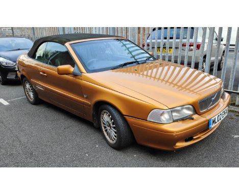 A VOLVO C70 AUTO 2 door convertible motorcar, 1984cc petrol engine, orange coachwork, REG NO ML02 EKX, first registered 25/04