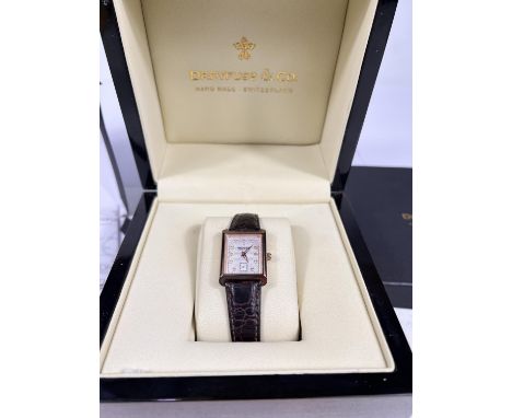A Dreyfuss &amp; Co lady's wristwatch, Art Deco style, crosshatch and sunburst pearlized dial with gilt hands, subsidiary sec