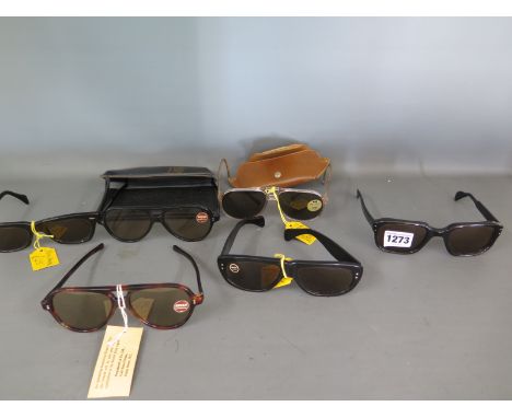 Five pairs of gents Zeiss Umbral vintage sunglasses plus an additional pair - all appear good, apparently un worn