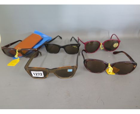 Four pairs of vintage ladies Zeiss Umbral ladies sunglasses and a further pair marked Paris - all good, apparently un worn