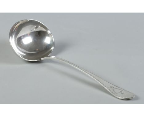 A Victorian silver ladle. Assayed Sheffield 1900 by Walker &amp; Hall. 31cm. 266g.  