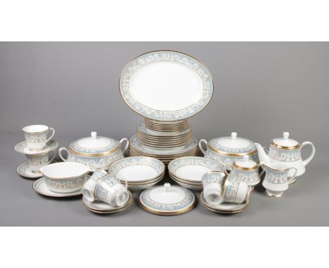 A Noritake forty-six (approx) piece dinner service, in the 'Polonaise' pattern. To include plates, tureens, teapot, cups and 