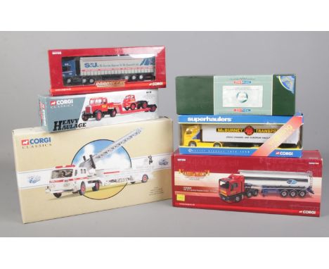 A quantity of boxed Corgi die cast vehicles. (6) To include Superhaulers McBurnery transport, CC13424 T.P. Niven, CC18109 S &