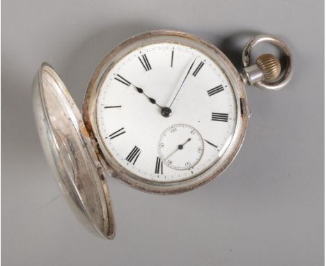 A Victorian silver demi hunter pocket watch assayed London 1888. The movement inscribed for Joseph &amp; Sons.  Running.