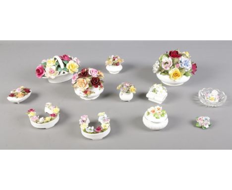 A quantity of ceramic floral posies &amp; trinkets. To include Royal Albert 'Old Country Roses' &amp; Royal Doulton etc  