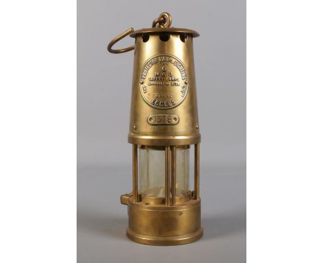 A Protector lamp &amp; lighting Co miners lamp. Type 6 Eccles.  