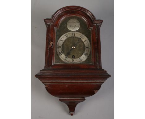 A mahogany case bracket clock by Oscar Gallow, Mayfair.  