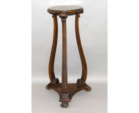 Lyre Lamp table. 77cm tall