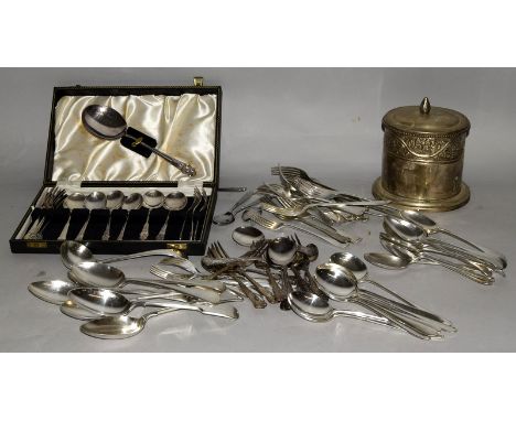 Quantity of silver plated flatware