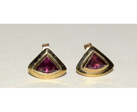 9ct gold amethyst earrings 