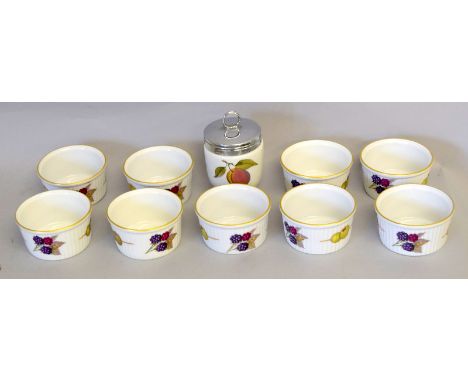 Worcester Evesham Ramekins and Egg Coddler