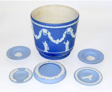Wedgewood Jasperware planter and dishes
