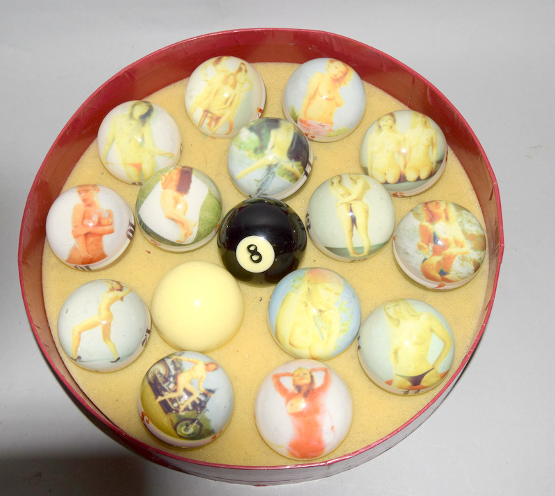 Saint Tropez novelty erotic billiard balls