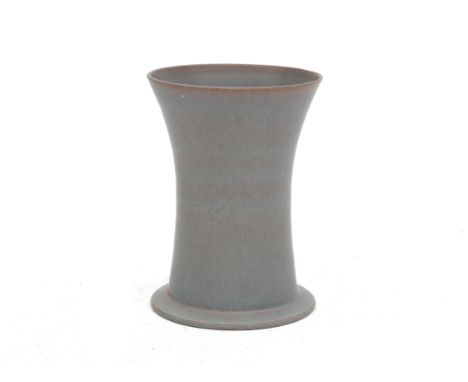 Anne van der Waerden (1945) A grey glazed ceramic vase, signed underneath with monogram AW. Provenance: the estate of Amsterd