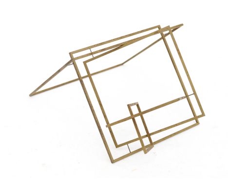 Vera Galis (1959)  A foldabe copper coloured metal sculptural installation composed of square shapes, stamped and with year: 