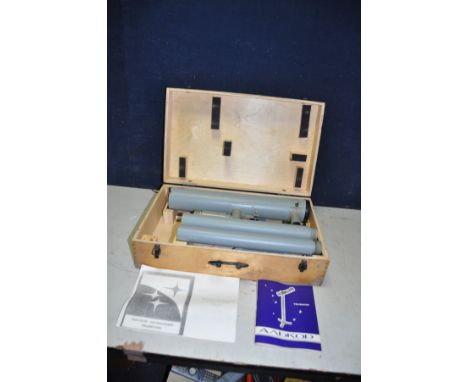 A CASED RUSSIAN TELESCOPE with Russian manual and English translation