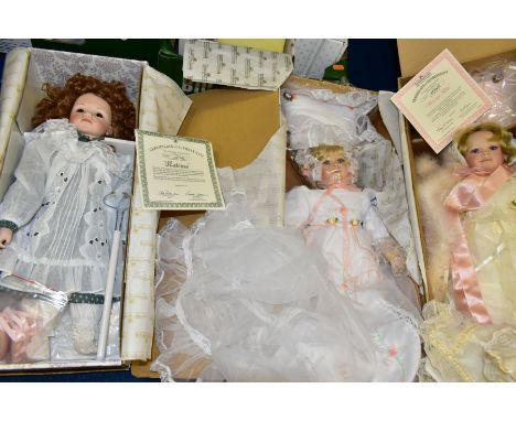 A BOX AND LOOSE BOXED COLLECTORS' DOLLS, to include thirteen boxed dolls by The Ashton-Drake Galleries, comprising Rock-A-Bye