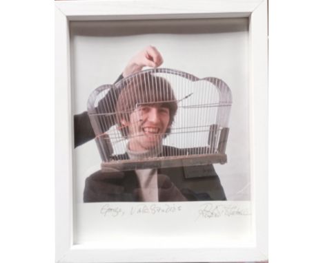 George Vale Studios print signed by Robert Whitaker with slight rip size approx 11 x 9 inches
