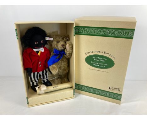 Steiff Jolly Golly &amp; Bear 1996 Ltd Edition boxed Collectors set. Limited to 1,500 pieces and made exclusively for Dolly L