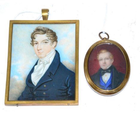Miniature portrait of Robert Acheson and another of a gentleman (2)