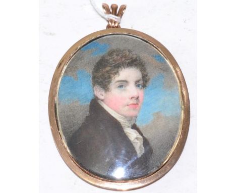 Adam Buck, miniature portrait of a gentleman, signed and dated 1808 