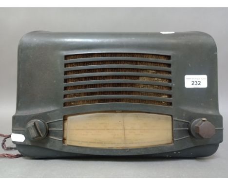 A vintage Gossor bakelite radio. 