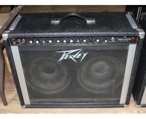 A Peavey Deuce twin speaker valve amp. 