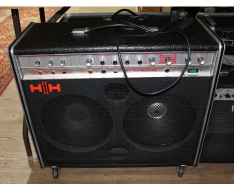 A H&amp;H V-S Musician twin speaker amplifier. 