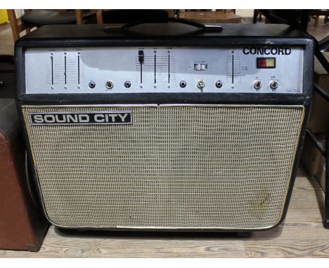 A Sound City Concorde twin speaker value amplifier. 