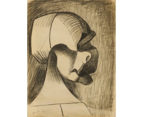 LUIS FERNÁNDEZ LÓPEZ (Oviedo, 1900- Paris, 1973)."Figura", 1939.Charcoal on paper.Slight damage to the paper in the corners.S